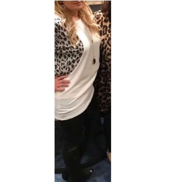 Cheetah blocked long sweater - Picture 4 of 4